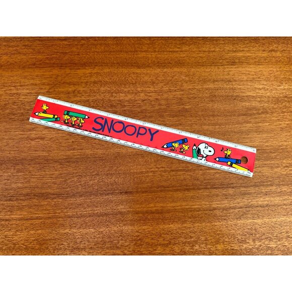 Vintage Snoopy and Friends 12" Plastic Ruler Empire Pencil Co #318 - Picture 1 of 4